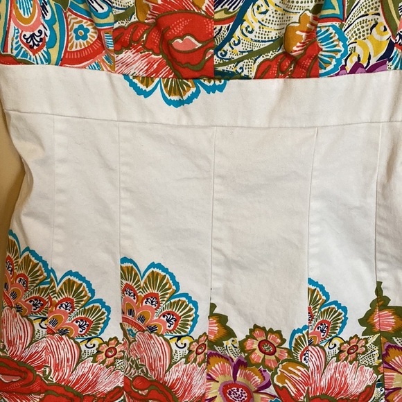 #026 Nine West Floral OnSummer Sleeveless Empire Dress Size 8 - Picture 3 of 11